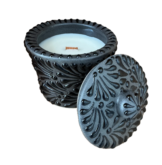 Talavera Cylinder Candle Jar