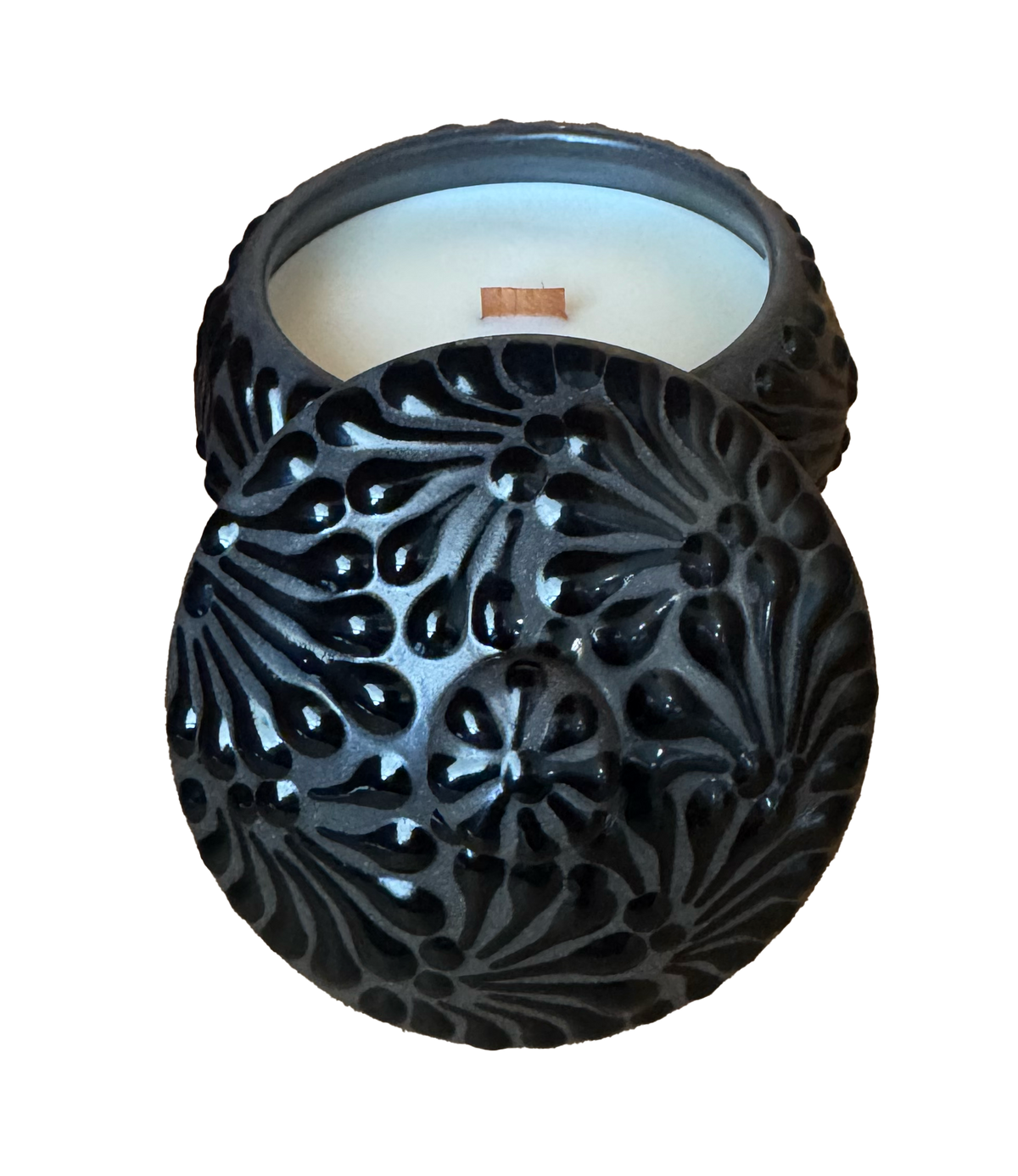 Talavera Round Candle Jar