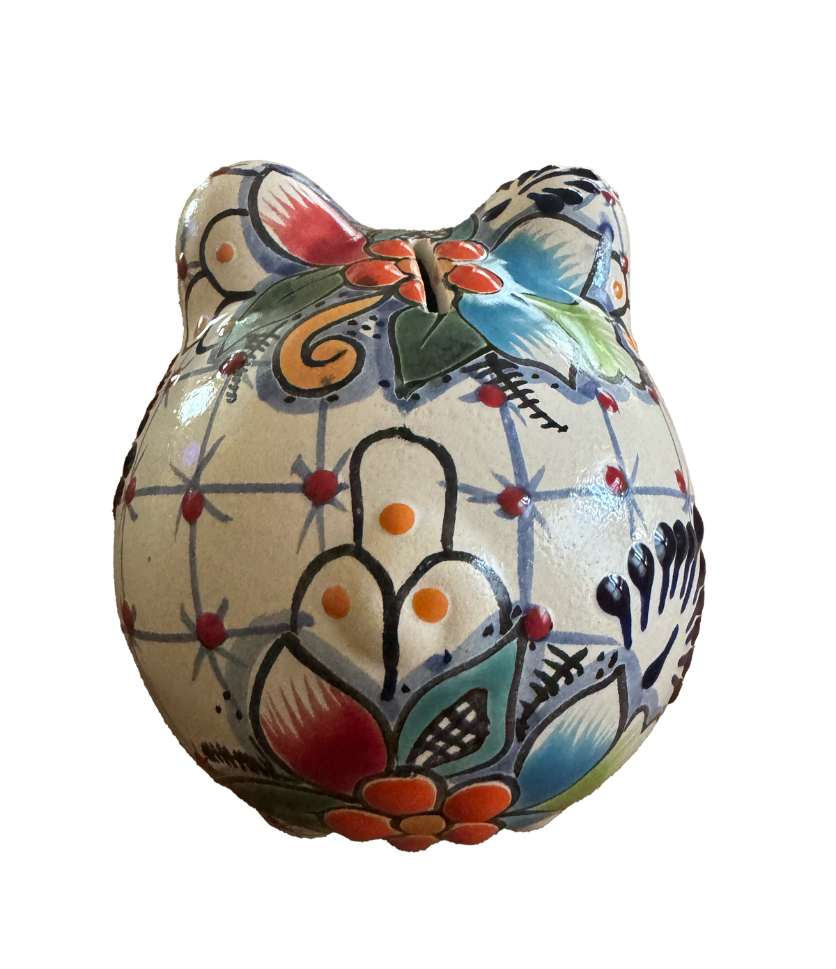 Talavera Piggy Bank - Hand-Painted Ceramic Art