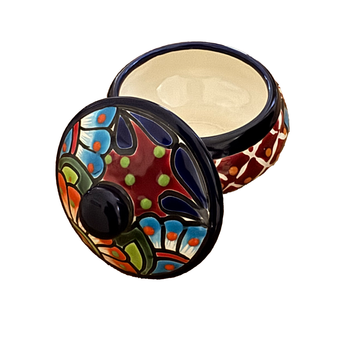 Talavera Round Candle Jar