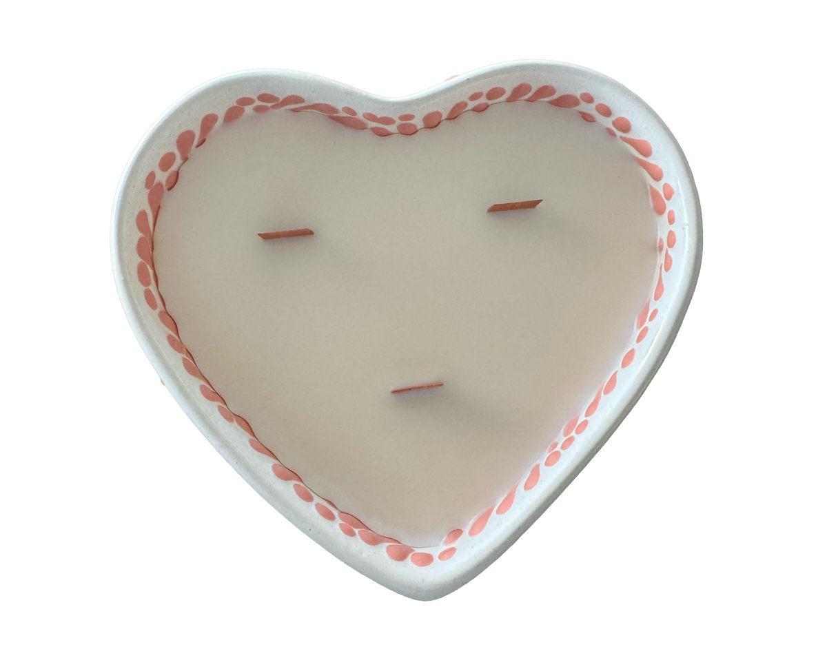 Talavera Heart Bowl Candle
