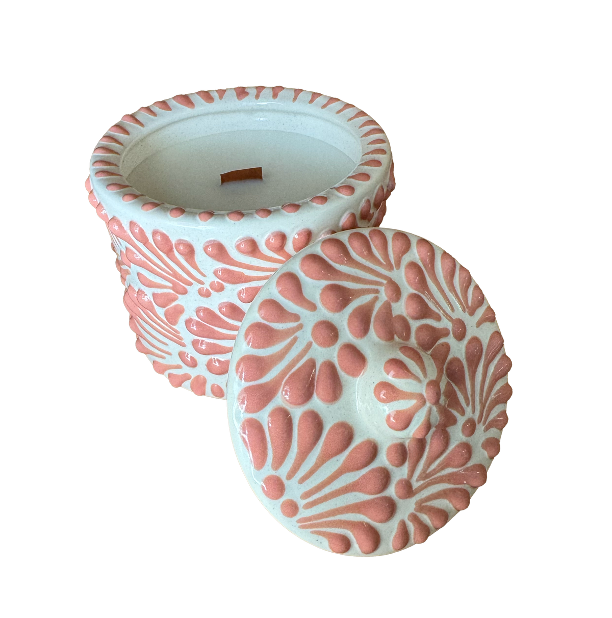 Talavera Cylinder Candle Jar