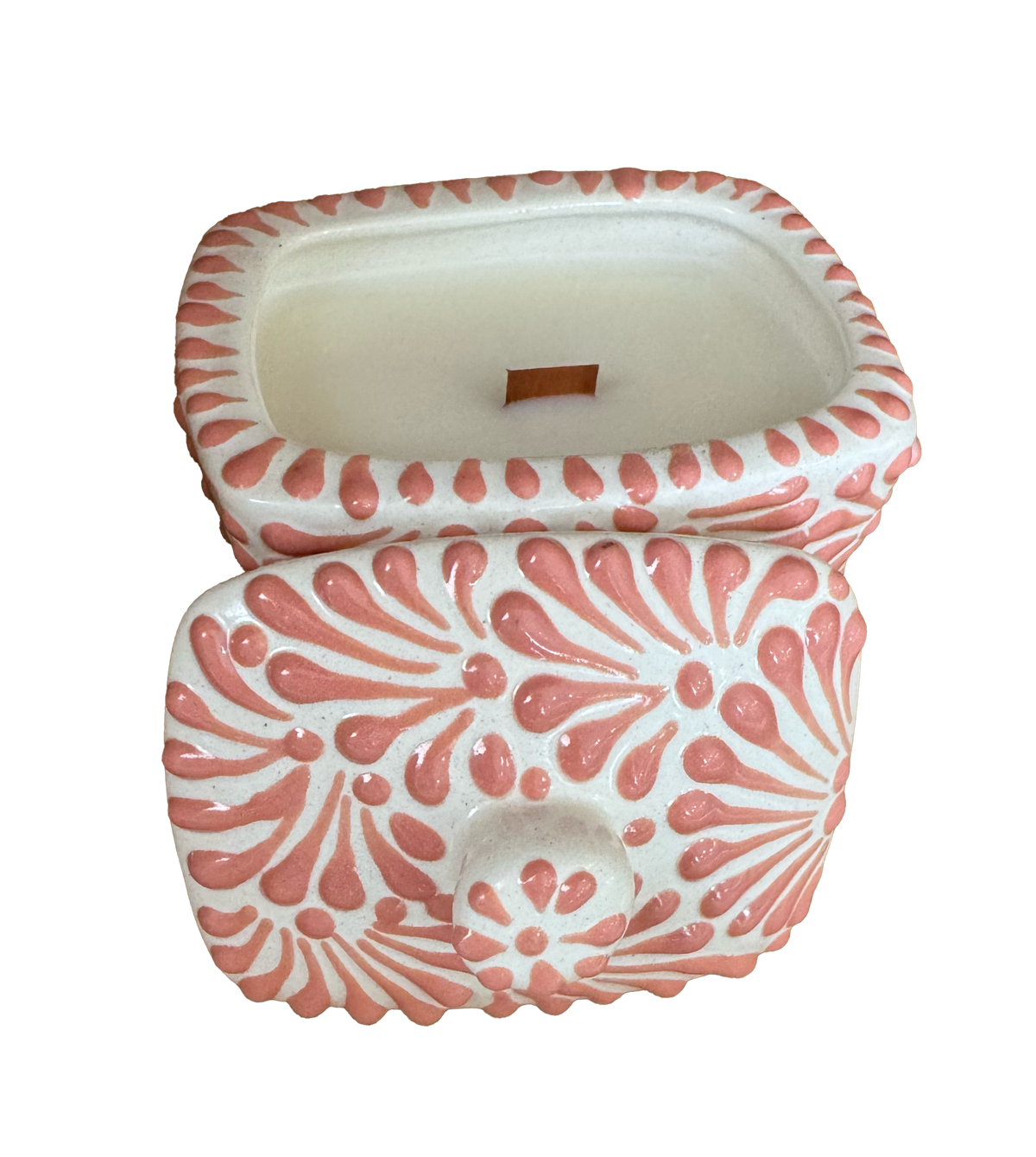 Talavera Rectangle Candle Jar